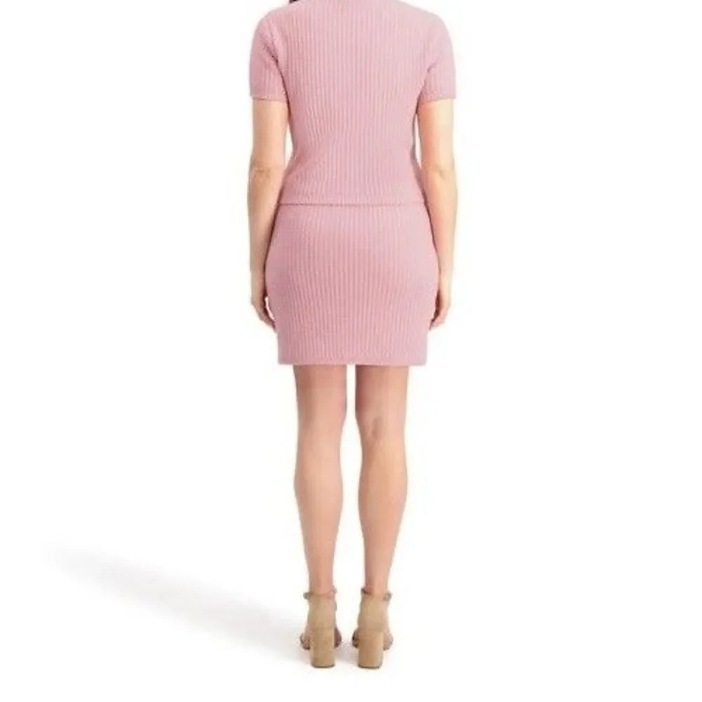 NWT French Connection Women's Mini Sweater Skirt Pink Size Medium
